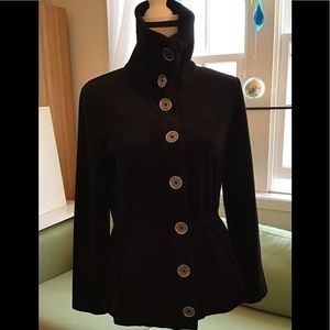 🇦🇷Jones NY black parka cardigan with pockets. PS